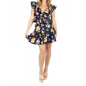 NEW MEET ME IN SANTORINI adelina floral top in navy